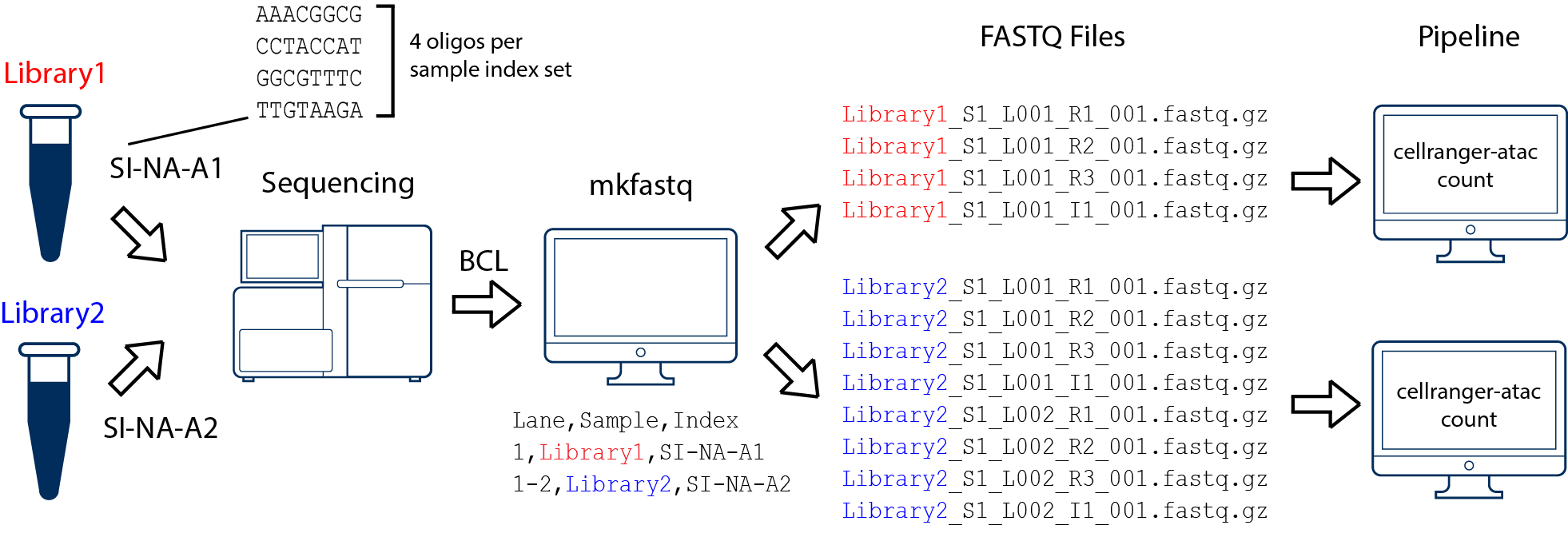 two libraries, one flowcell